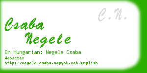 csaba negele business card